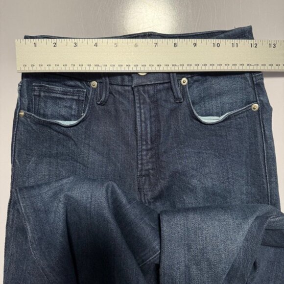 GOOD AMERICAN Good Waist Palazzo Wide Leg Dark Wash Denim Jeans Women 00 24 Tall - Picture 5 of 11